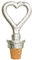 Wine Stopper Cast Iron Bottle Stopper Love Heart Shaped Wine Champagne Prosecco Bottle Cork Stopper Gift (Silver)