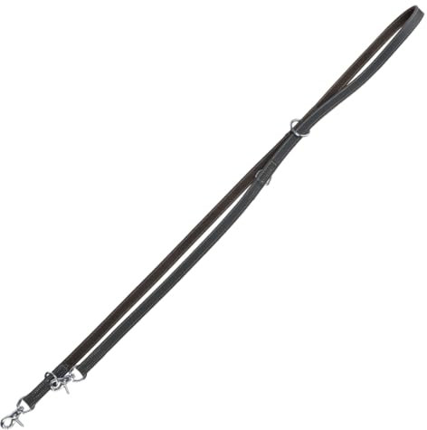 TRIXIE Hundeleine aus Leder Rustic V-Leine Leder L–XL, 2,00 m 25 mm in grau - verstellbare Fettlederleine für Hunde im klassischen Design - für große bis sehr große Hunde - 19045