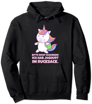 Joghurt Im Rucksack Einhorn Pullover Hoodie