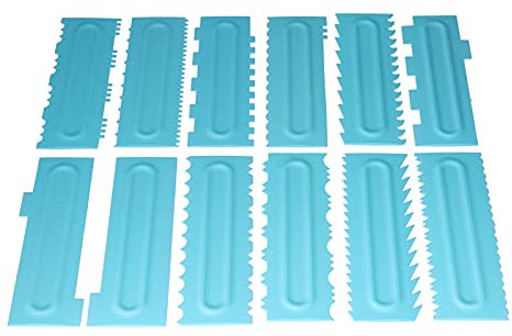 Raschietto per torte, pettine per decorare torte, spatole per fondente, spatole, raschietto per torte(12pcs)