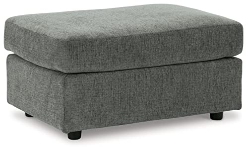 Signature Design by Ashley Stairatt Casual Rectangular Upholstered Ottoman, Gray