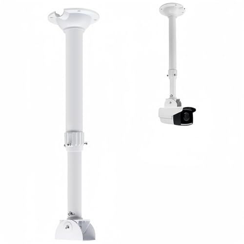 V-Fiabilidad Security Camera Mounting Bracket Extender Pole I-Type,30-60cm Telescopic Adjustable Ceiling Mount Bracket for CCTV IP Camera