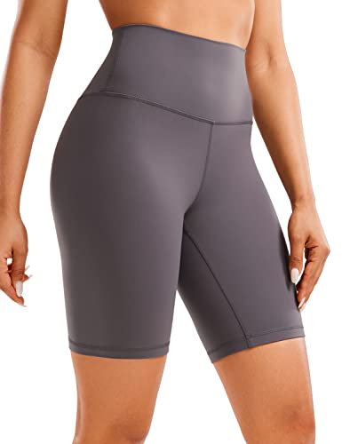 CRZ YOGA Butterluxe Damen Radlerhose Kurze Sporthose High Waist Yoga Sommer Shorts Laufshorts Fitness Hose - 20cm Tornado 38