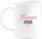 Otshirt Mug maman ours | Céramique 325ml, Imprimé en France, cadeau humour anniversaire original rigolo humoristique