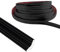 Listello con quadrante nero, battiscopa flessibile per soffitti, piastrelle in plastica, bordo per piano di lavoro, parete, soffitto, armadio, controsoffitto, bordi e angoli (12 x 9 mm-2,5 m, nero)