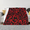 Fragezeichen-Linien-Textur, Schwarze weiche Überwurfdecke, Fleece, flauschig, kuschelig, weich, Flanell, Plüsch, Komfort, Wärme, für Bett, Sofa, Couch, alle Jahreszeiten, 152,4 x 127 cm