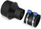 POWERTEC 70402 10,2 cm Schlauch auf 6,4 cm Schlauchkonus-Reduzierstück und 6,4 cm Staubkontroll-Flex-Manschette mit verstellbaren Schlüssel-Schlauchschellen für Staubsammlung an Elektrowerkzeug und