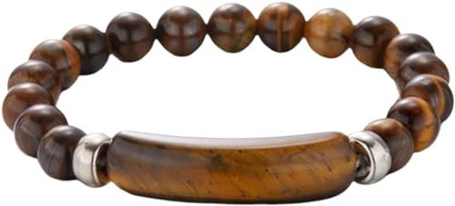 Yanobia Pheromon-Armband, natürliches rosa Pheromon-Armband, 8 mm, Stretch-Perlenarmreifen, Glücksbringer, Energie, Chakra-Stein, Liebes-Pheromon-Armband für Damen und Herren, Stein