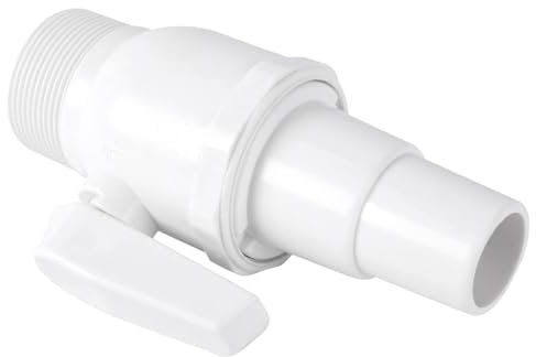 Absperrhahn Pool, Absperrventil Umdrehung für Skimmer, Pool Zubehör Kolbenventil Schwimmbad Filterpumpe, Pool Plunger Ventil, Anschluss Pool Pumpe Ersatz für Skimmer Filter