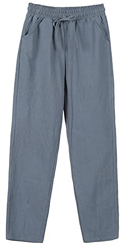 SKTIISN Outdoorhose Damen Sommer Leichte Hohem Kostüm Damen Elegant Sporthose Damen Kurz Große Größen Fahrradhose Damen Gepolstert 3/4 Mit Tasche Leinenhose Damen Sommer 3/4 S Leinenhose Damen Sommer