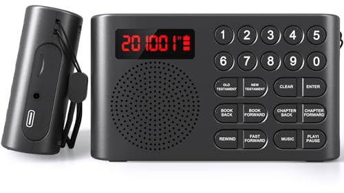 KJV Audio Bible Player for Seniors/Blinds/Kids, Electronic Audio Bible King James Version, Listen to New & Old Testament Anytime Anywhere - Durable and Lightweight