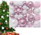 Jubepk Bunte Weihnachtskugel-Ornamente, bruchsicher, bunte Kugel, 27,5 x 12 x 23,2 cm, für drinnen und draußen, Weihnachtsschmuck für Baum, Wand