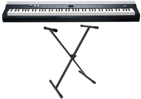 Kurzweil KAP1-LB Professionelles Stage Piano Keyboard Schwarz 88 Tasten mit keepdrum Keyboardständer