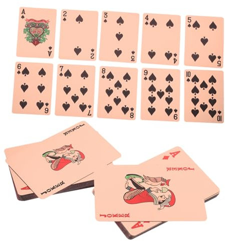 JOINPAYA Pokerkarten aus Kunststoff Leicht und Tragbar für Unterhaltsame Gesellschaftsspiele und Partyspiele