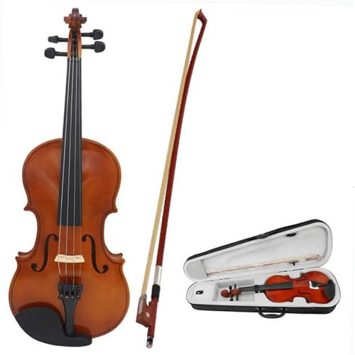 Violino Acustico 4/4 3/4 1/2 1/8 Per Violino Principiante Con Custodia E Archetto(3/4)