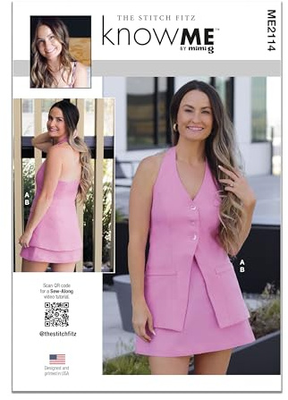 KNOW ME Sewing Pattern ME2114U5 Misses' Top and Skirt by The Stitch Fitz U5 (16-18-20-22-24)