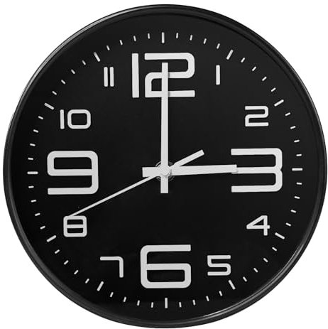 Gigtoop Horloge murale ronde, 20 cm, moderne, à quartz, silencieuse, sans tic-tac, horloge murale décorative, haute précision, facile à lire, pour bureau, salon, cuisine, école, chambre d'enfant