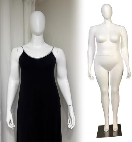 RENLXFI Schaufensterpuppe Für Damen In Übergröße, Ganzkörper-Schaufensterpuppe Mit Dicker Kleidung, Kleiderform Mit Armen Beinen, Kommerzieller Gesichtsloser Schaufensterpuppen(Style 1)