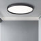 Fordeson 50cm Schwarze LED Deckenleuchte Flach – Ultra-Dünne Moderne Unterputzleuchte, Dimmbar 3000K-6000K, 40W – Minimalistische Schlafzimmerlampe für Wohnzimmer, Esszimmer, Flur, Bad