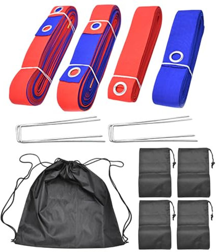 Volleyball Court Lines, Portable Volleyball Boundary Lines - Professional Foldable Accessories for Sports Training Grass Park College Use in Sun
