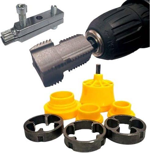 Utensile Per Filettare Tubi PVC - Kit Filettatura Manuale Per Tubi Idrici | Taglio Interno Esterno, Set Maschi e Filieri, Utensile Manuale per Idraulica Regolabile per Tubi, Facile Utilizzo