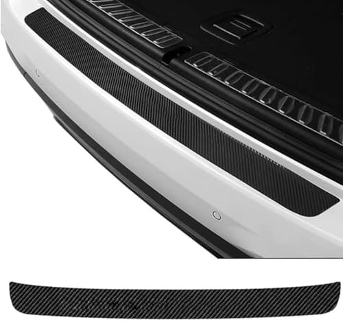 CWMMS Ladekantenschutz Kofferraum Stoßstangenschutz für BMW 3er E90 E91 M-Tech 2005-2008, Carbonfaser Kratzfeste Zierleisten für Die Kofferraumkante Kofferraumschutz