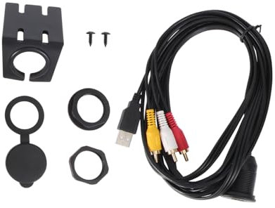 LABRIMP Prolunga USB 2 Metri per Auto e Bici Adattatore Audio Aux 3,5 Mm Installazione a per Veicoli Ingressi USB e Aux Compatibile Barca
