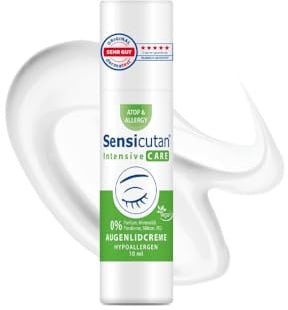 Sensicutan Augencreme 10 ml | Pflege für die empfindliche Augenlidpartie | Für die Augenpartie, Sehr Ergiebig, Für Kontaktlinsen, Spendet Feuchtigkeit, Vegan, Ohne Parfum & Parabene