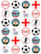 24 x Women's Euro 2025 ENGLAND Party Pack Edible Cupcake Toppers – Wafer Card or Icing – Football Party Themed Birthday Decorations Perfect For Brownies Cookies Muffins & More! (Edible Wafer Card)
