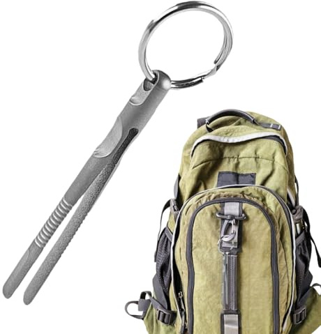 Pince à épiler en de titane – Outil de serrage à tête plate – Mini pince à épiler de précision | Gadget d'extérieur pour camping, randonnée, voyage, escalade, kit de survie, réparation à