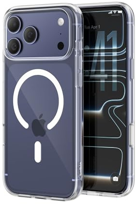 Belkin SheerForce Clear MagSafe Kompatible Handyhülle iPhone 17 Pro Max Hülle, Schlank mit Kratzfester Beschichtung, Case, Magnetisch, Transparent und Stoßfest – Durchsichtig