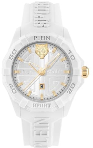 Plein Sport Damen Uhr Analog Quarz Fearless Weiß PSQGA0225 Silikon