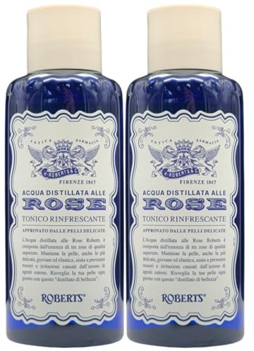 2x Tonico Rinfrescante Acqua Distillata Alle Rose, La Sua Formula Aiuta a Prevenire i Rossori e Le Irritazioni Causati Da Agenti Esterni 100ml