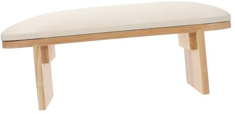 Cojín y para de Mano Soporte en Muñeca PU Madera Beige Manicura | Salón de Uñas y Lámpara de Tacto Cómodo, Transpirable, Fácil de Limpiar, Base Estable