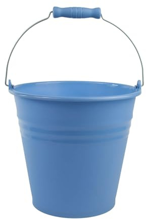 Berlona Eimer 5 L mit Metallbügel, Stabiler Kunststoffeimer, Blau | Kippt und verzieht sich nicht, auch voll beladen, ergonomischer Griff schneidet nicht ein, für Haushalt, Garten und Werkstatt
