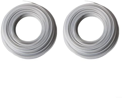 Evenoonest Bobina di filo di acciaio resistente da 4 mm, per decespugliatori, giardino, cortile, 2 rotoli da 30 metri