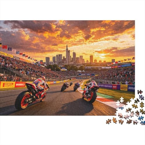 City Moto Circuit Puzzle für Erwachsene 1000 Teile Recycelbar Paper Berlin Jigsaw Puzzle Requisiten für Eltern-Kind-Spiele Fördert die Intelligenz von Jungen und Mädchen Spielzeug 52x38cm/1000 Teile