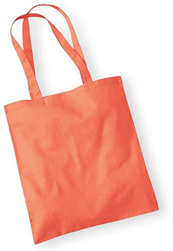 Westford Mill - Baumwoll-Tragetasche mit langen Henkeln One Size,Coral