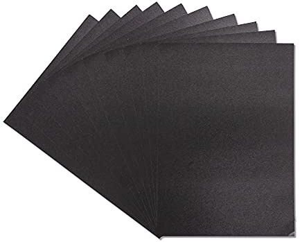 A4 Coloured Card Pack Single Sided Black – 310GSM (10 Sheet Pack) - Perfect for Arts and Crafts, Printing, Card Bases & Folding - Centura Pearl by Crafter's Companion