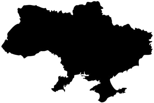 Samunshi® Ukraine Aufkleber 10 x 6,7cm schwarz