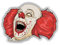 Evil Clown Head Laughs Hochwertigen Auto-Autoaufkleber 12 x 10 cm