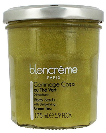 Blancrème Körperpeeling für empfindliche Haut mit Matcha-Grüntee 175ml - Body Scrub zu 96% natürlich Made in France - Körperpeeling und Entgiftung für Sie und Ihn mit Matcha-Grüntee und Kokosöl
