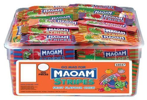 Maoam Stripes - Fruit Flavour Chew 120 Tub