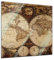Glasbild - Weltkarte Vintage - 30x30 cm - Deko Glas - Wandbild aus Glas - Bild auf Glas - Moderne Glasbilder - Glasfoto - Echtglas - kein Acryl - Handmade
