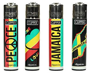 Clipper Classic - Rastafari - Feuerzeug - 5 Stück verschiedene Designs
