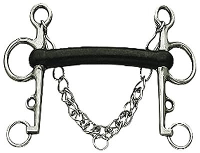 Korsteel Hard Rubber Mullen Mouth Pelham Bit, 5