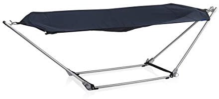 Campart BE-0640 tragbares Campingbett – klappbares Gestell – Aufbewahrungstasche, Grau