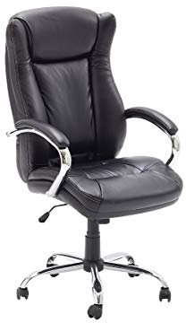 Robas Lund Bürostuhl Schwarz Chefsessel Drehstuhl höhenverstellbar, Porter