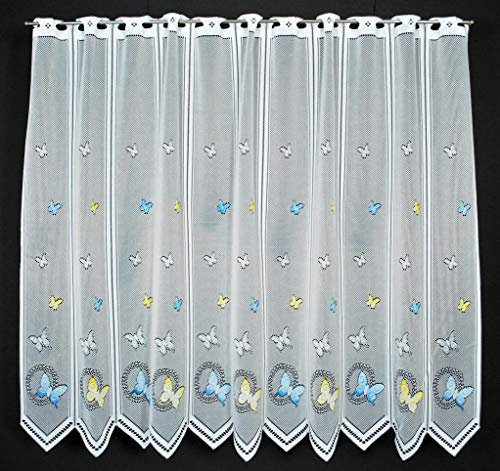 Scheibengardinen 90 - 130 cm hoch 11.5 cm Curtain Panels Curtains Butterflies Colourful 90 cm Long
