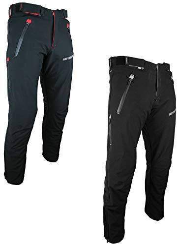 HEYBERRY Soft Shell Motorradhose Textil Schwarz/Rot Gr. XL